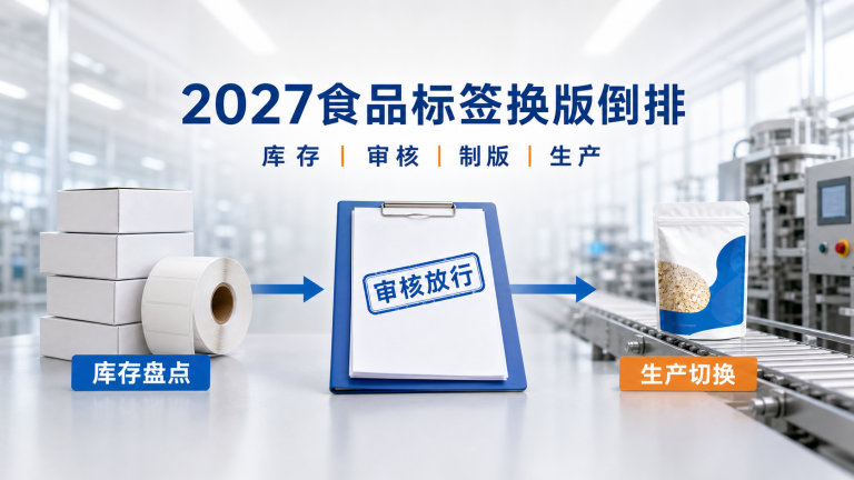 2027食品标签新规换版倒排：库存、设计、审核、制版和生产如何衔接？