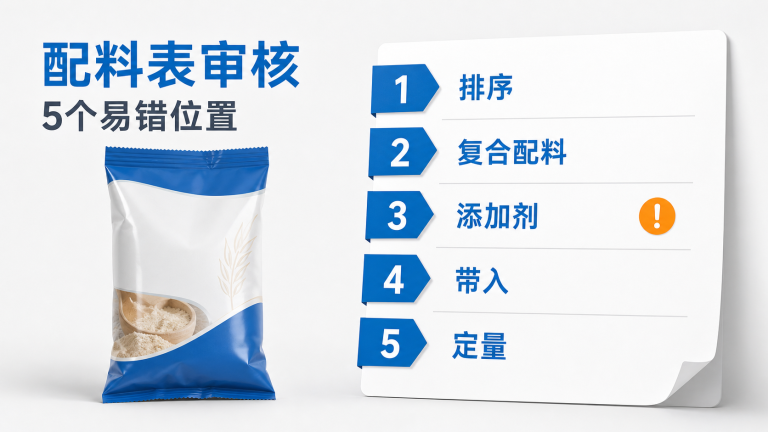 食品配料表审核怎么做?5个高风险位置、所需资料和核对步骤